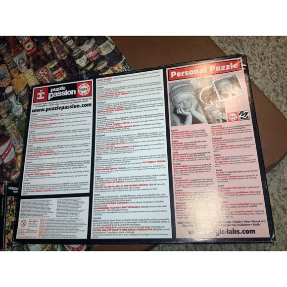 1000 Piece EDUCA Jigsaw Puzzle #12736 Beer Bottles Collage - Picture 8 of 8